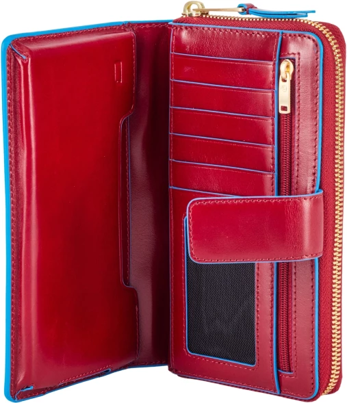 Кошелек женский Piquadro Blue Square PD1354B2R/R красный натур.кожа