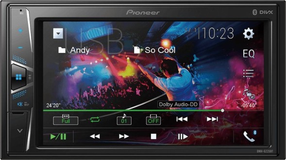 Автомагнитола Pioneer DMH-G225BT 2DIN 4x50Вт 6.2&amp;quot; ПДУ RDS