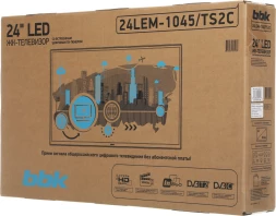 Телевизор LED BBK 24" 24LEM-1045/TS2C (W) белый HD 60Hz DVB-T2 DVB-C DVB-S2 USB (RUS)