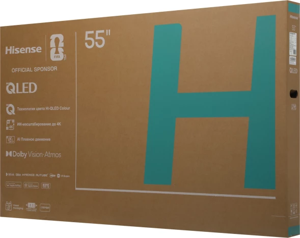 Телевизор QLED Hisense 55&amp;quot; 55E7S черный 4K Ultra HD 60Hz MEMC DVB-T DVB-T2 DVB-C DVB-S DVB-S2 USB WiFi Smart TV (RUS)