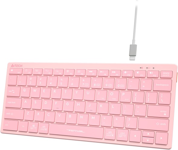 Клавиатура A4Tech Fstyler FBX51C розовый USB беспроводная BT/Radio slim Multimedia (FBX51C PINK)