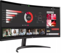 Монитор LG 34&amp;quot; UltraWide 34WR50QK-B черный VA LED 21:9 HDMI матовая 300cd 178гр/178гр 3440x1440 100Hz DP WQ 5.9кг