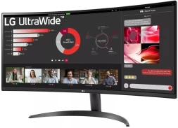Монитор LG 34&amp;quot; UltraWide 34WR50QK-B черный VA LED 21:9 HDMI матовая 300cd 178гр/178гр 3440x1440 100Hz DP WQ 5.9кг