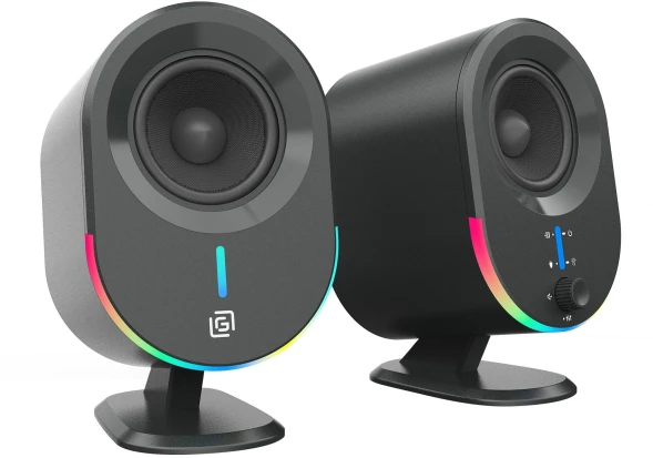 Колонки Оклик OK-303A 2.0 черный 20Вт BT