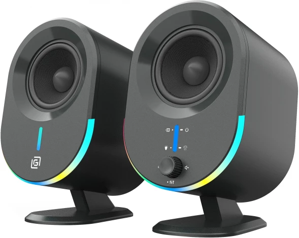 Колонки Оклик OK-303A 2.0 черный 20Вт BT