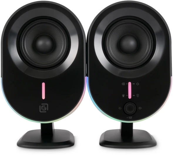 Колонки Оклик OK-303A 2.0 черный 20Вт BT