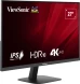 Монитор ViewSonic 27&amp;quot; VA2708-4K-HD черный IPS LED 16:9 HDMI матовая 250cd 178гр/178гр 3840x2160 60Hz DP 4K 4.1кг
