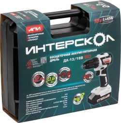 Дрель-шуруповерт Интерскол ДА-13/18В 50 аккум. патрон:быстрозажимной (кейс в комплекте) (776.2.2.70)