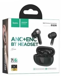 Гарнитура вкладыши Hoco EQ26 черный беспроводные bluetooth в ушной раковине (52155)