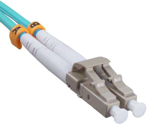 Патч-корд Cabeus FOP-50-LC-LC-3M 2x50/125 OM3 LC дуплекс-LC дуплекс 3м LSZH бирюзовый