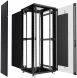 Шкаф серверный Cabeus (SH-05C-42U80/100-BK) напольный 42U 800x1000мм пер.дв.стекл металл 800кг черный 900мм 134.2кг 220град. 2055мм IP20 сталь