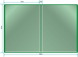 Папка с 10 прозр.вклад. Бюрократ -BPV10GRN A4 пластик 0.6мм торц.карм с бум. встав зеленый