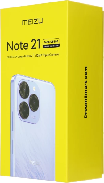 Смартфон Meizu M411H Note 21 256Gb 8Gb черный моноблок 3G 4G 2Sim 6.74&amp;quot; 720x1600 Android 14 50Mpix 802.11 a/b/g/n/ac GPS GSM900/1800 GSM1900 microSD