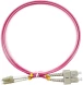 Патч-корд Cabeus FOP-50-OM4-LC-SC-1M 2x50/125 OM4 LC дуплекс-SC дуплекс 1м LSZH фиолетовый