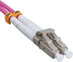 Патч-корд Cabeus FOP-50-OM4-LC-SC-1M 2x50/125 OM4 LC дуплекс-SC дуплекс 1м LSZH фиолетовый