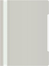 Папка-скоросшиватель Бюрократ -PS20GREY A4 прозрач.верх.лист пластик серый 0.12/0.16