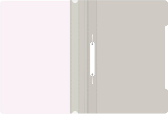 Папка-скоросшиватель Бюрократ -PS20GREY A4 прозрач.верх.лист пластик серый 0.12/0.16