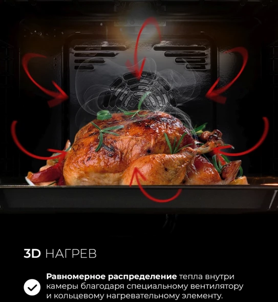 Духовой шкаф Электрический Lex EDM 1001 ONE GR стекло серое