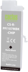 Картридж перезаправляемый струйный Cactus CS-R-PFI107MBK-CHIP черный матовый (260мл) для Canon imageProGRAF iPF670/680/685/770/780/785 с чипом