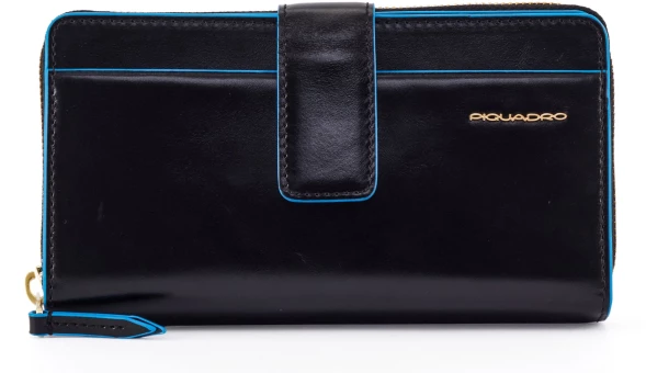 Кошелек женский Piquadro Blue Square PD1354B2R/N черный натур.кожа
