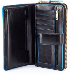 Кошелек женский Piquadro Blue Square PD1354B2R/N черный натур.кожа
