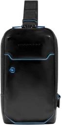 Рюкзак слинг мужской Piquadro Blue Square CA6898B2/N черный натур.кожа