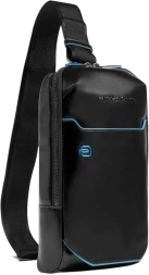 Рюкзак слинг мужской Piquadro Blue Square CA6898B2/N черный натур.кожа