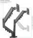 Кронштейн для мониторов Kromax OFFICE-14 черный 15&amp;quot;-32&amp;quot; макс.20кг настольный поворот и наклон
