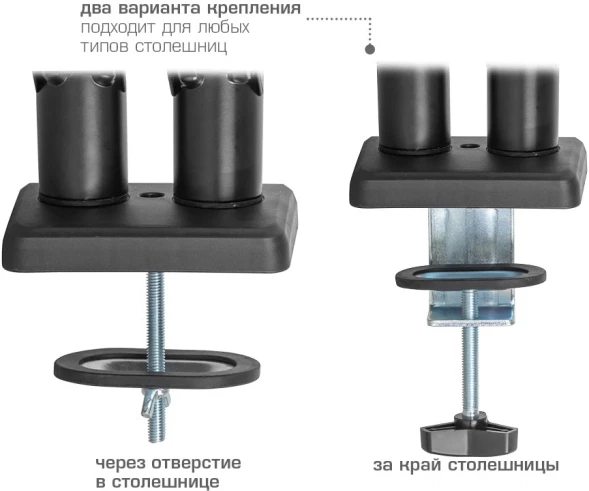 Кронштейн для мониторов Kromax OFFICE-14 черный 15&amp;quot;-32&amp;quot; макс.20кг настольный поворот и наклон