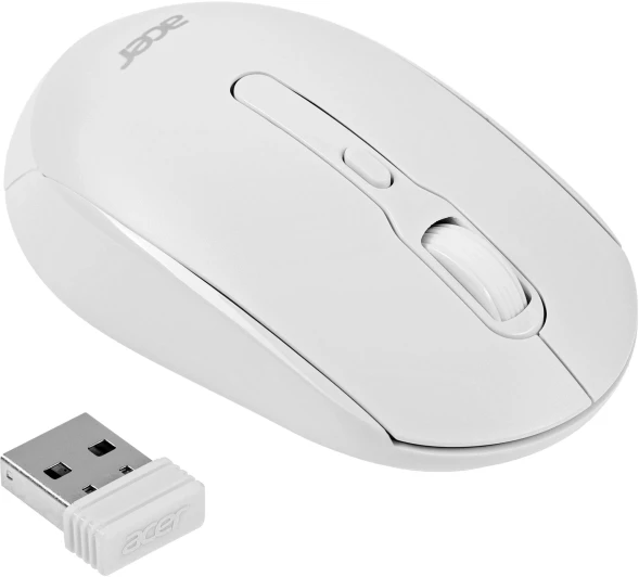 Мышь Acer OMR308 белый оптическая (1600dpi) беспроводная USB (4but)