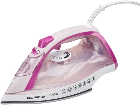 Утюг Polaris PIR 2668AK 2600Вт белый/розовый