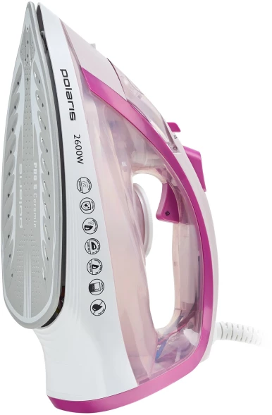 Утюг Polaris PIR 2668AK 2600Вт белый/розовый