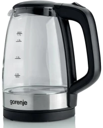 Чайник электрический Gorenje K17BKS 1.7л. 2200Вт черный корпус: стекло/металл/пластик