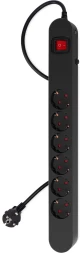 Сетевой фильтр Ippon NF-EU-1.8-16 1.8м (6 розеток) черный (коробка)