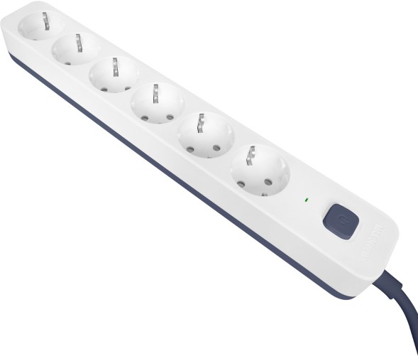 Сетевой фильтр Powercom SP-06W 5,0 м 5.0м (6 розеток) белый/серый (коробка)