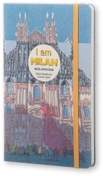 Блокнот Moleskine LIMITED EDITION I AM MILAN LEQP060IAMI Large 130х210мм 240стр. слоновая кость страницы линейка твердая обложка белый