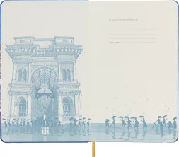 Блокнот Moleskine LIMITED EDITION I AM MILAN LEQP060IAMI Large 130х210мм 240стр. слоновая кость страницы линейка твердая обложка белый