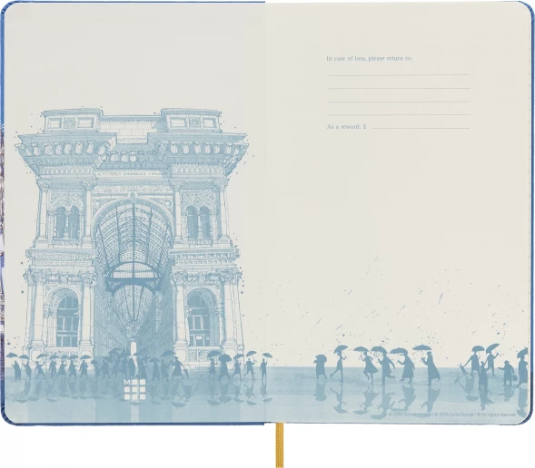 Блокнот Moleskine LIMITED EDITION I AM MILAN LEQP060IAMI Large 130х210мм 240стр. слоновая кость страницы линейка твердая обложка белый