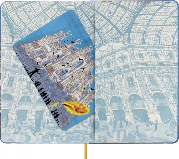 Блокнот Moleskine LIMITED EDITION I AM MILAN LEQP060IAMI Large 130х210мм 240стр. слоновая кость страницы линейка твердая обложка белый