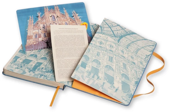 Блокнот Moleskine LIMITED EDITION I AM MILAN LEQP060IAMI Large 130х210мм 240стр. слоновая кость страницы линейка твердая обложка белый