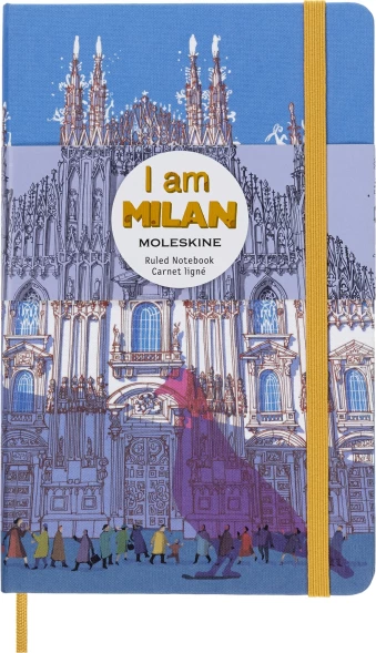 Блокнот Moleskine LIMITED EDITION I AM MILAN LEQP060IAMI Large 130х210мм 240стр. слоновая кость страницы линейка твердая обложка белый