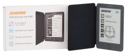 Электронная книга Digma M1 6&amp;quot; E-ink HD Pearl 758x1024 600MHz 128Mb/4Gb/SD/microSDHC темно-серый (в компл.:обложка)