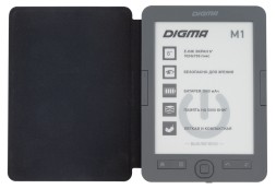 Электронная книга Digma M1 6&amp;quot; E-ink HD Pearl 758x1024 600MHz 128Mb/4Gb/SD/microSDHC темно-серый (в компл.:обложка)