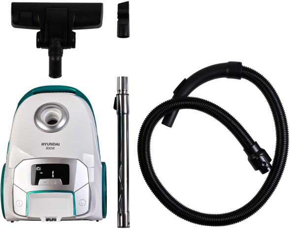 Пылесос Hyundai HYV-B4050 800Вт белый/бирюзовый (в компл.:1мешок)