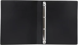 Папка на 4-х кольцах Silwerhof Eco A4 пластик 0.5мм черный