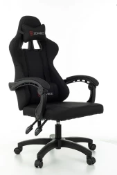 Кресло игровое Zombie Rudger черный с подголов. крестов. пластик