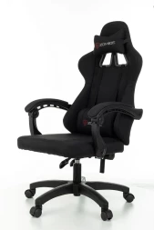 Кресло игровое Zombie Rudger черный с подголов. крестов. пластик