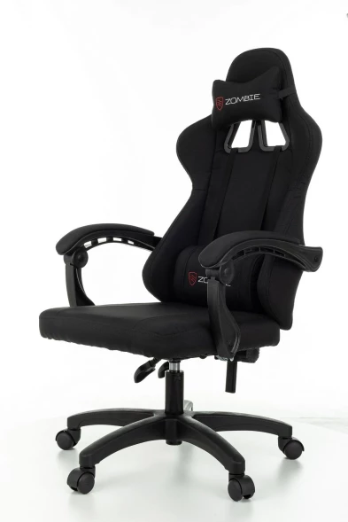Кресло игровое Zombie Rudger черный с подголов. крестов. пластик