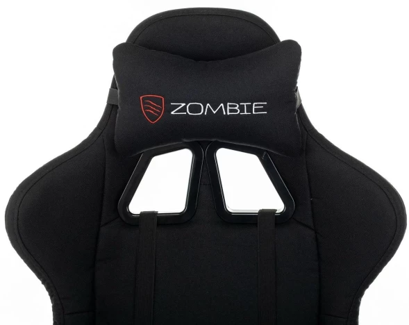 Кресло игровое Zombie Rudger черный с подголов. крестов. пластик