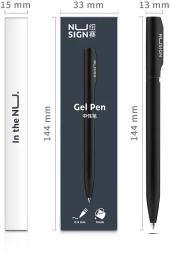 Ручка гелев. Deli Nusign (NS552GREY) серый d=0.5мм черн. черн. кор.карт. автом.